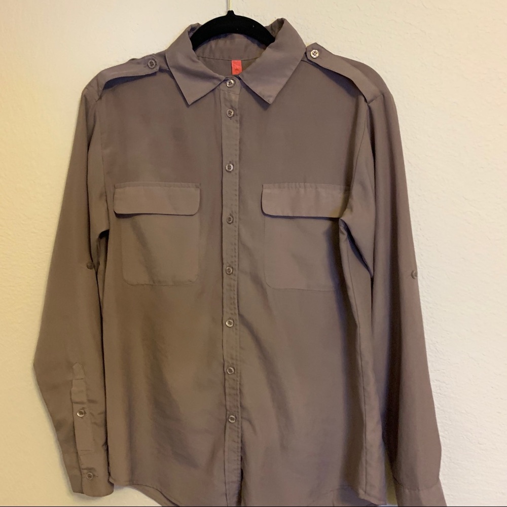 Eight sixty Silk button down top.
